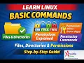 Linux Basic Commands - Part 2 Files Directories Permissions