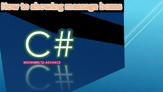 C tutorial 5 Message Boxes Showing Message Boxes