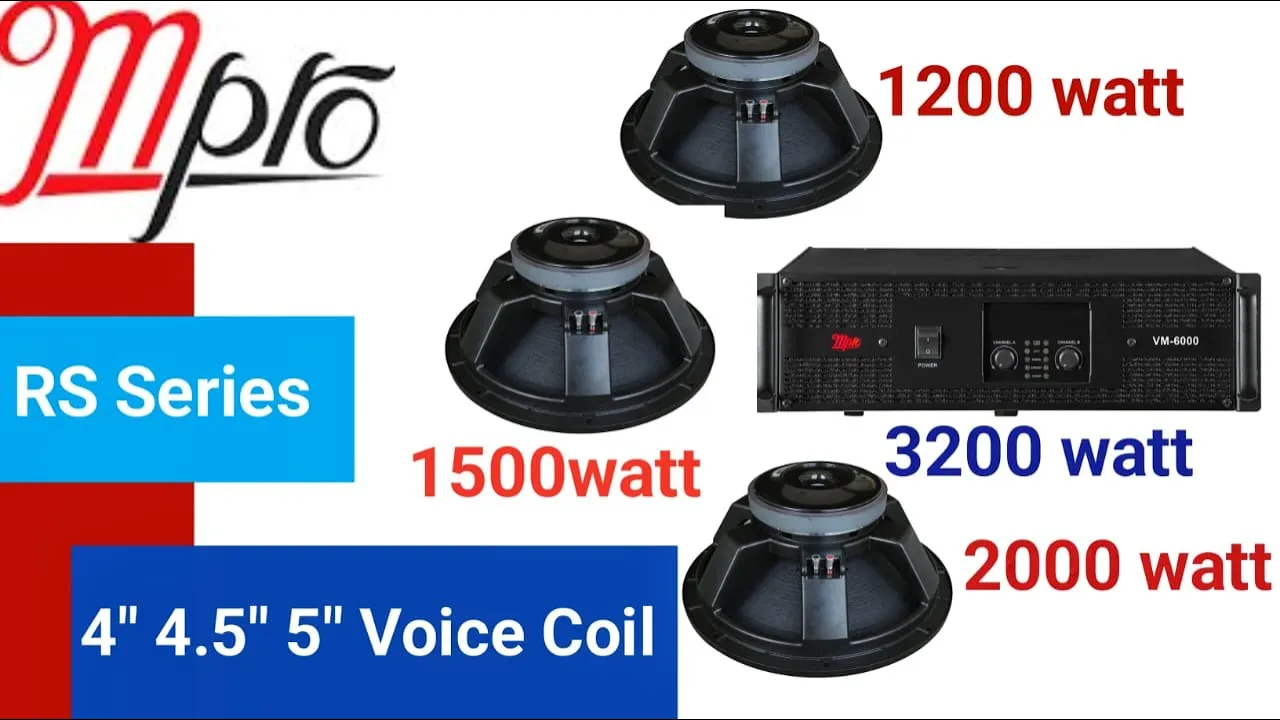 MPRO RS SERIES SPEAKERS AND MATCHING AMPLIFIERS I LATEST PRICE