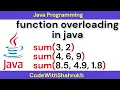 method overloading in java with simple example