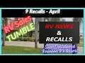 RV SALES COLLAPSE RV News and Recalls April 2026