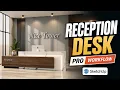 Stunning Modern Reception Desk in SketchUp Full Workflow