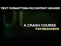 Semantic UI Text formatting tutorial - Part2-Content Header Classes