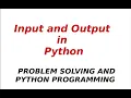 Input and Output statements in Python with demo Explained in Tamil