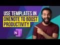 How To Use Templates In OneNote To Boost Productivity Step By Step Guide
