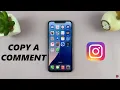 How To Copy a Comment On Instagram