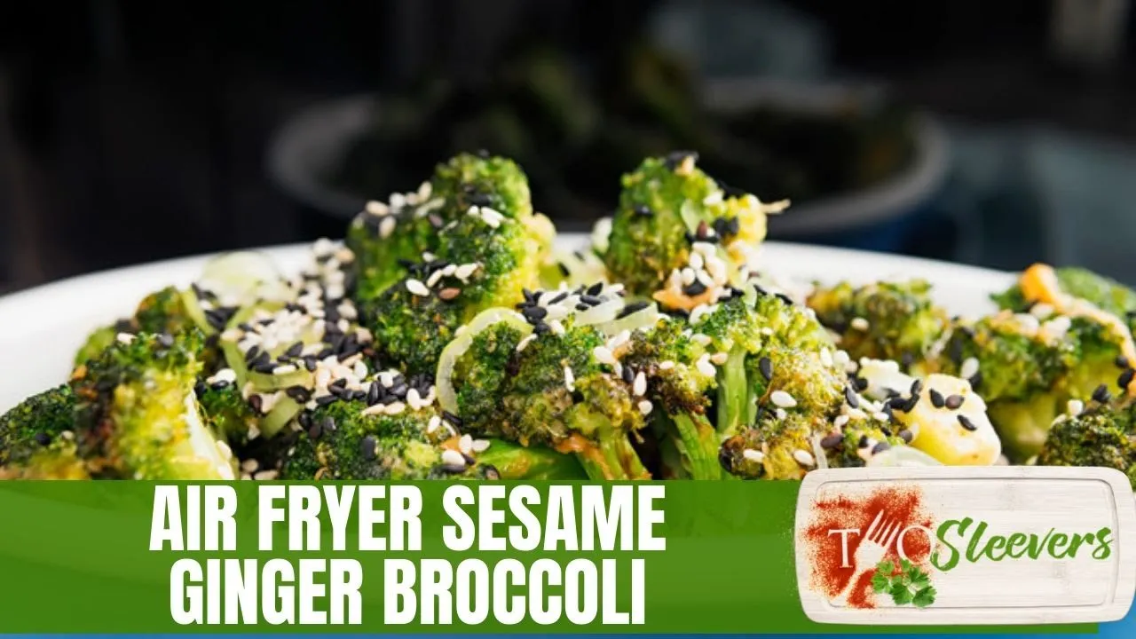 Air Fryer Sesame Ginger Crispy Broccoli Recipe