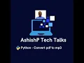 Python Code to convert pdf to mp3