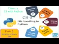 Updating in Binary files Ch-5 File handling Class-12