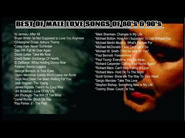 Download MP3 BEST MALE LOVE SONGS 80's & 90's