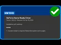 NVIDIA Driver Installation Can t Continue Restart Required Fix 2026 - Easy GeForce Driver Solution