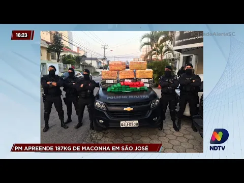 Polícia Militar apreende 187kg de maconha em São José