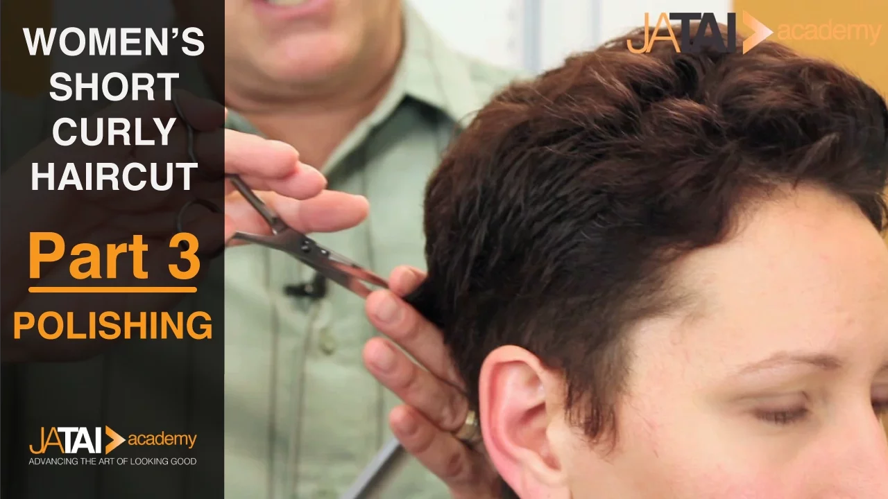 Women's Short Curly Haircut - Polishing the Perimeter with the Interior Part 3