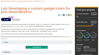 Web Security Academy Insecure Deserialization 8 - Developing A Custom Gadget Chain For Java Des