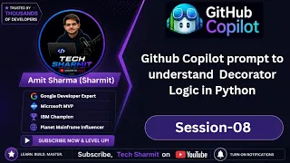 Github Copilot prompt to understand Decorator Logic in Python github copilot tutorial Ep-08