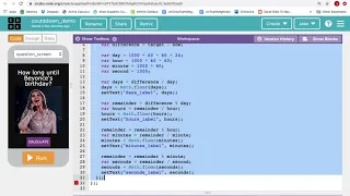 App Lab Finish a Countdown Clock Using the JavaScript Date Object
