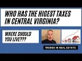 Who has the highest real estate taxes in central Virginia
