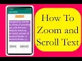 How to make Zoomable and Scrollable Text in Android Studio 3 3 Android App Development