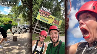 Making My Wife ZIPLINE Over ALLIGATORS! 😱🐊 ad