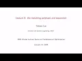 Winter Lecture Lecture 8 The Matching Polytope and Separation
