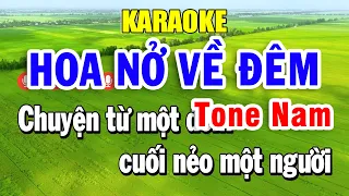 Karaoke Hoa Nở Về Đêm Tone Nam ( C#m ) Nhạc Sống | Trọng Hiếu Beat