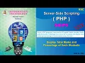 SOP 5 PHP Class 12 Server Side Scripting PHP SOP5 Class 12