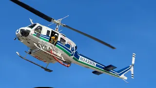 DNR Bell UH-1H Iroquois N343WN Landing at the Cowlitz County Fair Grounds