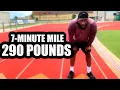 290 Pound Former NFL Player Runs 7-Minute Mile