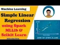 Simple Linear Regression using Scikit Learn Spark MLLib Introduction Intuition
