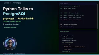 Python PostgreSQL Connect CRUD Safe Queries with psycopg2 Ep 64