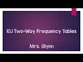 10 1 Two-Way Frequency Tables