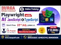 Playwright with AI JavaScript TypeScript Online Training DURGASOFT