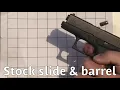 Glock 43 Stock slide barrel vs magna-ported slide barrel