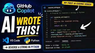 GitHub Copilot Writes Python Code Reverse a String in Seconds