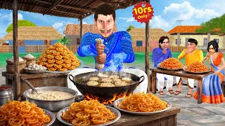 Gaon Mei 10₹/- Mei Desi Ghee Jalebi Wala | Sasti Jalebi Wala Street Food Hindi Kahaniya Moral Story