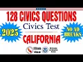 128 Civics Questions for US Citizenship Test 2025 California