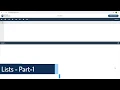 PCAP - Programming Essentials in Python Module 3 Lists-part 1