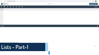 PCAP - Programming Essentials in Python Module 3 Lists-part 1