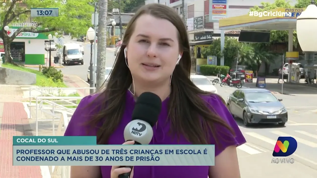 Professor que abusou de três crianças em Cocal do Sul é condenado a mais de 30 anos de prisão