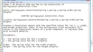 Java Programming Tutorial - SpringLayout Constraints-3