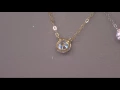 Diamonique 1 ct tw Necklace 14K Gold on QVC