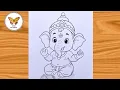 Bal ganesha drawing ganpati bappa art chitra