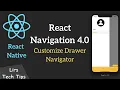 React Native React Navigation 4 0 Customize Drawer Navigator