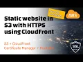How to use CloudFront to serve static websites from S3 through HTTPS using free SSL