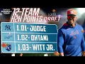 LIVE 12-Team H2H Points Mock Draft Picks Advice Strategy Fantasy Baseball Advice