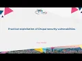 Practical exploitation of Drupal security vulnerabilities