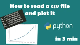 Basics - How to read a CSV file in python and plot it