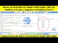 Basics of JavaScript for Google Earth Engine Add Two Numbers Create Sequence of Numbers Part 2