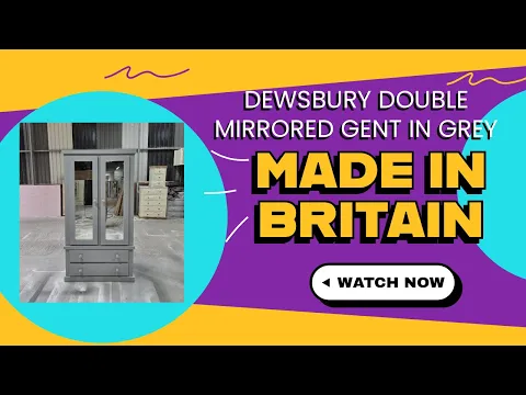 Product video preview for Handmade in the UK Double Mirrored 2 Drawer Wardrobe - Dewsbury White (Made to Measure)