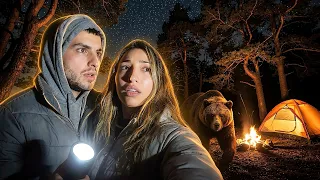 OUR FIRST TIME CAMPING IN THE MIDDLE OF NOWHERE! *SCARY AF*